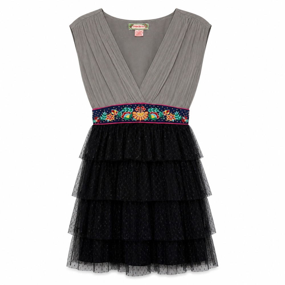 Whimsical Boho Fairycore Tulle Mini Dress Womens Medium‎ Indie Femme Festival
